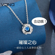 Vana【可定制刻字】跳動的心銀項鏈女七夕情人節(jié)禮物送女朋友老婆 跳動的心【商家發(fā)貨，可刻字】