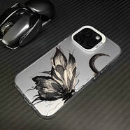 魅族蝴蝶適用蘋果16手機(jī)殼iphone14小米15國風(fēng)oppo新中式vivo華為pura HZ106422彩銀殼-透銀 iQOOZ9