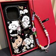 CASETIFY聯(lián)名可愛(ài)mikko萌趣貓咪適用iphone16promax手機殼15pro蘋(píng)果14plus TiFY[cc404黑禮服名媛mk貓]銀色 iPhone14