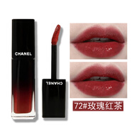 香奈兒（Chanel） 炫光唇釉魅力黑管鏡面唇彩禮盒裝情人圣誕節禮物送女友老婆禮品 72#玫瑰紅茶