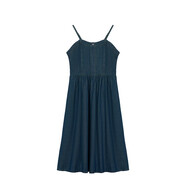 保羅·彼得專(zhuān)柜同款 女士新款舒適簡(jiǎn)約時(shí)尚百搭純棉吊帶連衣裙CYEB49490 蘭色 L (165) 110-130斤