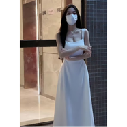 法舒琳大碼胖mm法式純欲白色連衣裙女夏季2025新款顯瘦包臀收腰小白短裙 白色長(cháng)裙 2XL 【建議125-140斤】