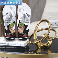 儷韻小屋（LIYUNHOUSE）海賊王人字拖男女生卡通戶外沙灘防滑夾拖潮流時尚情侶 白色820三刀流 36-37