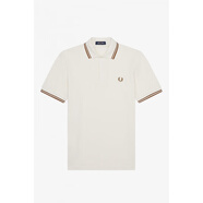FREDDY FIREFredPerry麥穗polo衫男短袖經(jīng)典英倫商務(wù)休閑翻領(lǐng)T恤保羅衫 米白色 暗金邊-P40 S