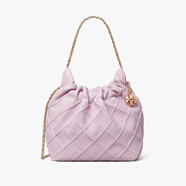 湯麗柏琦（Tory Burch）tb女包  24年新款Fleming 18 菱形納帕皮革女款單肩斜挎手提包 【25新款】淺紫色162451-500 長(cháng)22cm 寬7cm 高18cm