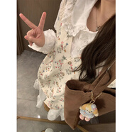 現寶蓮開(kāi)春裝搭配一整套小個(gè)子穿搭碎花馬甲襯衫半身裙子兩件套裝女春季 單件馬甲【早秋穿搭套裝2023/高 S