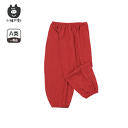 小豬大衛兒童短袖上衣夏新男童女寶寶卡通印花可愛(ài)寬松休閑T恤 酒紅色 90