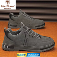 西域駱駝（VANCAMEL）戶外勞保男鞋輕便透氣軟底防砸防刺穿包頭耐磨安全鞋電焊工地鞋子 普通灰色 42 (260mm) 高檔品牌耐穿不臭腳