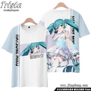 初音未來(lái)周邊衣服虛擬主播miku公主痛衣二次元夏裝短袖T恤休閑ins 05-T恤 XL