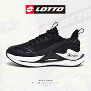 LOTTO樂(lè)途女鞋運(yùn)動(dòng)鞋跑步鞋春季新款減震情侶青少年網(wǎng)面透氣跑鞋子 黑色[男款] 41