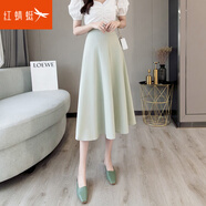 紅蜻蜓半身裙2025年新款夏季女裝高級感時(shí)尚百搭a字裙子 果綠色 常規 M
