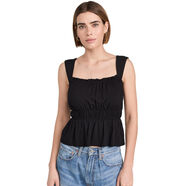 PAIGE 女士長(cháng)款無(wú)袖上衣 褶皺腰設計 白色 XX-Small