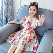 榮西圖（RONGXITU）女童夏雪紡公主裙洋氣網(wǎng)紅兒童連衣裙2025 白雪公主紅色 140 建議身高130