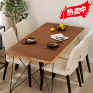 睿爸北歐ins純色皮革桌布啞光桌墊 棕色 90*160cm(安全無異味省心放心)