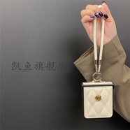 凱魚(yú)高級小香風(fēng)皮質(zhì)適用小米MIX Flip折疊屏手機殼黑色波浪紋羽絨服P50 pockets2山茶花中軸全包防摔殼 【白波】高級皮質(zhì)山茶花+手提 三星 Galxy Z Flip 4