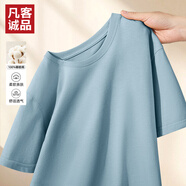 凡客誠(chéng)品誠(chéng)品vancl官方店t恤男生短袖夏季綠色寬松男女上衣A 淺藍(lán) L 休閑百搭
