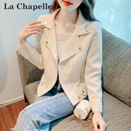 拉夏貝爾（La Chapelle）短外套女裝2025年春秋季新款上衣小個子小香風(fēng)外套夾克衣服風(fēng)衣女 米白 2XL 130-138斤