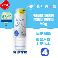 石澤研究所現(xiàn)貨日本本土防曬霜防曬乳液噴霧新生嬰兒兒童UV全身面部溫和家庭 冷感防曬啫喱噴霧90g SPF50+高倍防曬 全齡段可用