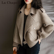 拉夏貝爾（La Chapelle）短外套女裝新品2025年春秋新款韓版小個子外套風衣毛呢大衣上衣服 圖色 M 【建議98-108斤】