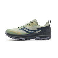 Saucony索康尼游隼14GTX男情侶戶外越野跑鞋徒步鞋運(yùn)動(dòng)鞋跑山鞋 綠灰【男款】 40