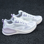 anta kids安踏C37跑步鞋女夏季減震耐磨運動(dòng)鞋軟底透氣休閑女鞋綿綿彈跑鞋 5537-3象牙白/芯片灰/淡紫灰【C3 38