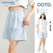 真維斯（JEANSWEST）短褲女外穿夏季新款時尚百搭清涼奶芙褲子短款高腰顯瘦A字短褲
