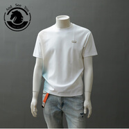ANDSEEYOU 品牌 短袖T恤男2025夏季漸變印花側拼接體恤男圓領(lǐng)寬松內搭七夕 白色 M