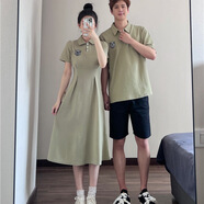 榮西圖（RONGXITU）不會(huì )撞衫的情侶裝夏裝2025新款潮流超火連衣裙學(xué)院風(fēng)一裙一衣 短袖【男生】 3XL