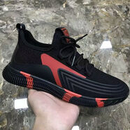 YRC意爾康同款男鞋網(wǎng)面運動鞋2025夏季男士跑步鞋輕便透氣耐磨休閑鞋 品牌清倉撿漏/PD描漆-紅色 40