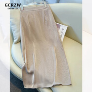 GCRZW輕奢醋酸緞面半身裙女夏季2025新款氣質(zhì)半裙直筒裙薄款包臀a字裙 香檳色 【輕奢高檔款】 M /27 建議95-105斤