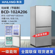 海浪小冰箱1.2米1.5米1米0.7米高家用節(jié)能電器雙開(kāi)門租房宿舍冷藏保鮮 1米【上冷藏下冷凍】206