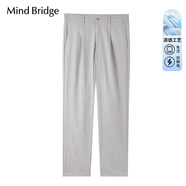 Mind Bridge【免燙】2025夏季男九分休閑褲長褲新款商務(wù)褲子男褲 [免燙款]灰色 M 170/76A
