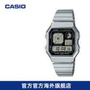 卡西歐（CASIO）手表小方塊 休閑鋼帶防水小銀表AE1200學(xué)生男士手表電子表日韓表 A130WE-1ADF
