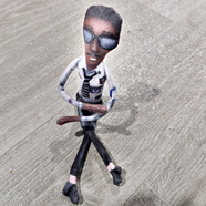 貝祖第五人格抽象玩偶28厘米超細老鼠干手腳身體有骨架鐵絲公仔玩偶 白皮黑人律師