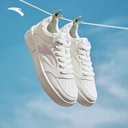 安踏輕松2丨板鞋輕盈軟彈女鞋夏季透氣情侶小白鞋厚底耐磨增高休閑鞋