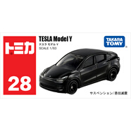多美卡TOMY合金小車模型兒童玩具紅白盒28號特斯拉Model Y跑車188841