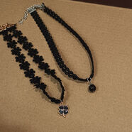 提伯斯黑色頸帶蕾絲四葉草項鏈首飾脖子飾品鎖骨鏈女韓國頸鏈項圈女七夕 四葉草+圓珠