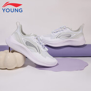 李寧童鞋兒童運(yùn)動(dòng)鞋女大童春秋新款時(shí)尚低幫輕便跑步鞋耐磨學(xué)生小白鞋 標(biāo)準(zhǔn)白/淺石灰-夏季單網(wǎng) 34
