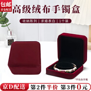 隨燦高檔時(shí)尚絨布戒指盒求婚鉆戒盒送情人珠寶首飾盒戒指禮物包裝盒 手鐲盒【棗紅色】1個(gè) 9*9*4cm