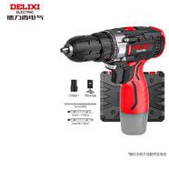 德力西（DELIXI）手電鉆鋰電鉆電動(dòng)螺絲刀家用充電式手鉆電起子電批電動(dòng)工具箱套裝