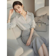 蕭遇（XIAOYU）2025年春天夏季新款品兩件女士職業(yè)套裝連衣裙小個(gè)子穿搭氣質(zhì)衣服 兩件套 M 98-108斤