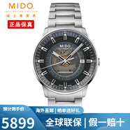 美度（MIDO）男表瑞士手表指揮官系列經(jīng)典漸變半透款自動機(jī)械機(jī)芯男士腕表 M021.407.11.411.01藍(lán)盤鋼帶