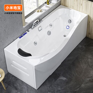 小米地寶【德國(guó)】恒溫沖浪按摩歐式家用浴缸亞克力成人泡澡池獨(dú)立式小戶型 右裙空缸 1.36m