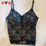 雅鹿女人味精致蕾絲吊帶背心2025秋冬新款優(yōu)雅魅力小西裝內搭抹胸上衣 黑色+深咖色 均碼 加大碼 105-135斤