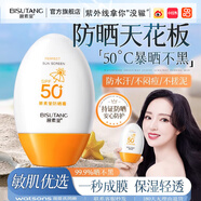 碧素堂防曬霜SPF50+隔離霜全身面部乳防水清爽不油膩男女士曬前防護軍訓 【超值裝】隔離防曬霜55g*2支 明星推薦美白防曬霜熱賣(mài)TOP