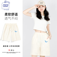 JEANSWEST CLUB真維斯運動(dòng)短褲女ins夏潮寬松顯瘦百搭薄款闊腳學(xué)生休閑五分褲