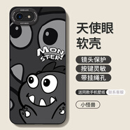 歐格曼（OUGEMAN）適用蘋(píng)果se手機殼iphoneSe1新款iphone5s卡通ipone5se一代ipse全包ip防摔a1530液態(tài)硅膠創(chuàng  )意外殼保 小怪獸【經(jīng)典黑】 iphone 5