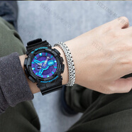 卡西歐（CASIO）黑武士黑暗之心g-shock手表男運(yùn)動(dòng)學(xué)生情侶電子表GA110 GA-110HC-1A黑紫