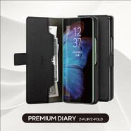 三星（SAMSUNG）premium wallet適用三星fold6插卡錢包皮套本色系列商務(wù)防摔保護(hù) 黑色 三星GalaxyZFold6
