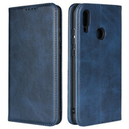 iCoverCase 華為榮耀10青春版手機(jī)殼保護(hù)套全包防摔皮套男女款  小牛紋強(qiáng)磁【非真皮】藍(lán)色+送鋼化膜+數(shù)據(jù)線